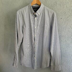 Banana Republic Button-Down Shirt Blue and White L